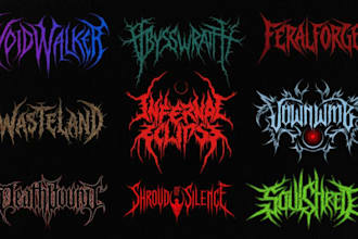 custom a death metal, black metal or heavy metal logo design