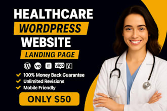 design medical clinic or healthcare wordpress site for nursing and doctors