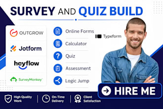 design surveys using outgrow, typeform, heyflow,  tally, jotform