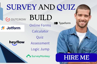 design surveys using outgrow, typeform, heyflow,  tally, jotform