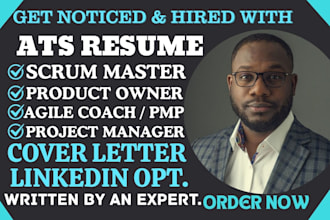 write a project manager, scrum master, agile coach, product owner, or pmp resume