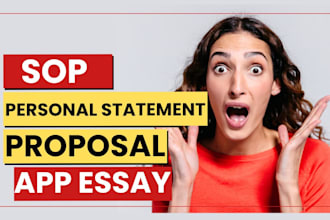 edit a professional sop, personal statement, or phd proposal