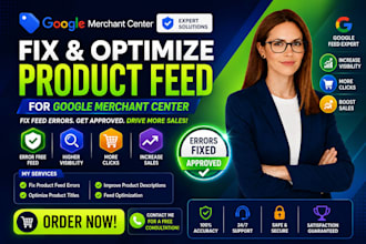 fix, optimize product feed for google merchant centre fix products feeds errors