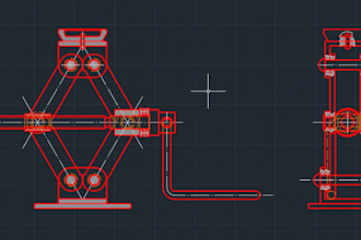 draw professional 2d mechanical parts in autocad