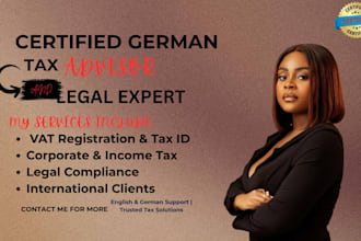 be your professional german tax advisor, steuerberater and legal expert
