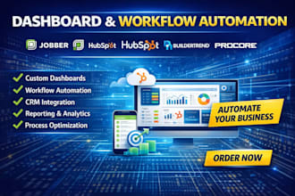 build dashboard workflow integration in jobber CRM hubspot buildertrend procore