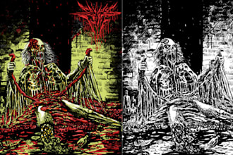 draw a complex and detailed pen and ink illustration