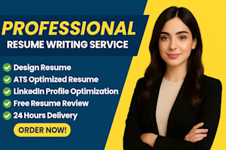 write and design your professional ats resume cover letter and linked in profile