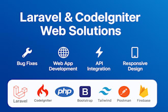 develop PHP laravel or codeigniter website and rest API