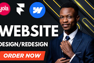 design webflow, wix, yola, ionos, figma, framer, and showit website