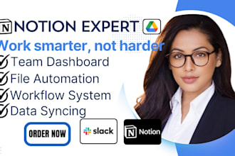 build notion workspace integrated with slack trello asana click up google drive