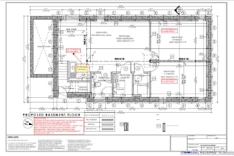 prepare architectural permit drawings for underpinning and basement