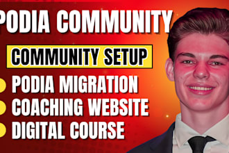 podia course setup online course podia integration coaching website landing page