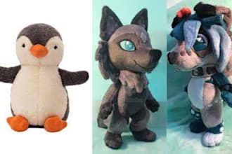 design your oc or character as a cute custom plush toy or stuffed doll