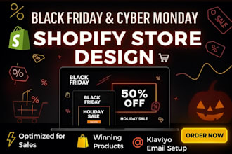 design black friday shopify store cyber monday shopify store optimized for sales