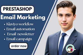 do prestashop  email marketing email  automation klaviyo campaign work flow