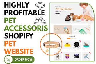 design pet accessories shopify pet grooming store pet supplies pet toy website