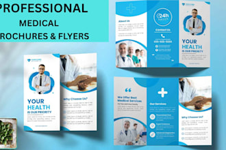 design eye catching medical, clinical, home care, healthcare brochure or flyers