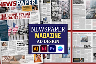 design newspaper ads, magazine ads, postcards, flyers, and banners