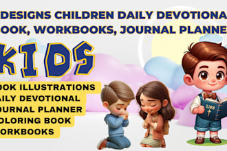 design children daily devotional prayer workbook journal planner for amazon kdp