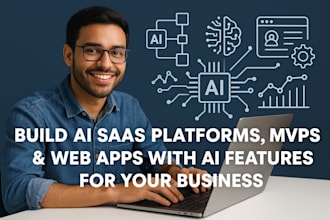 build ai saas platforms, mvps  web apps with ai features for your business