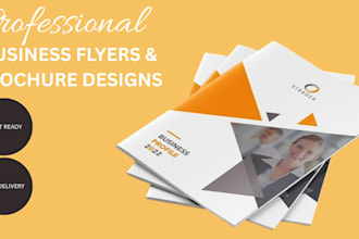 design a professional trifold, bifold brochure and flyers for your business