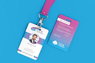 design id badge, id card, employee card, lanyard, staff card