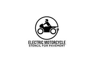 design stencil electric motorcycle logo