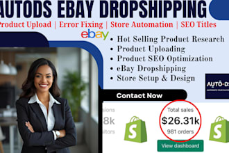 setup autods ebay dropshipping products upload fix errors dropshipping store SEO