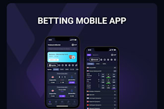 do UI UX design for tournament app bet app bet website with prototype