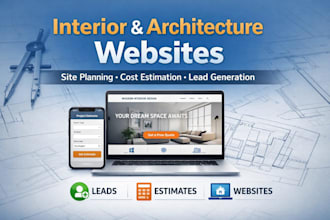 build interior architecture websites with site planning cost estimation lead