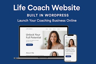 design a modern wordpress website for life coach, mentor or consultant