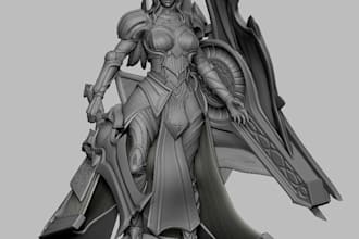 sculpt 3d printable model,figurine toy,character statues,stl for 3d print,zbrush