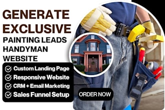 generate painting leads cleaning leads gutter cleaning tiling handyman website