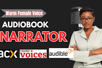 warm female voice audiobook narrator acx audiobook fiction and children book