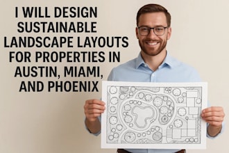 design sustainable landscape layouts for properties in austin and miami