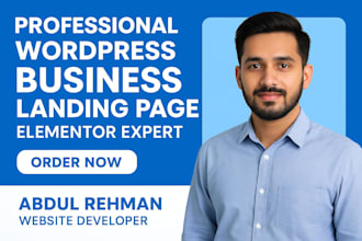 design a responsive elementor wordpress landing page