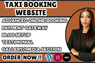 taxi booking taxi booking website chauffeur website limousine website wordpress
