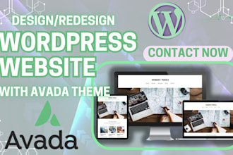 design stunning wordpress website, avada theme customization, fix avada builder