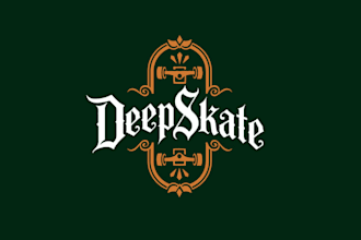 design deepskate artist driven skate boarding brand logo