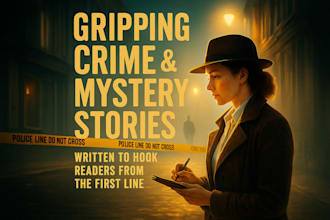 write a gripping crime fiction or mystery thriller story that hooks readers