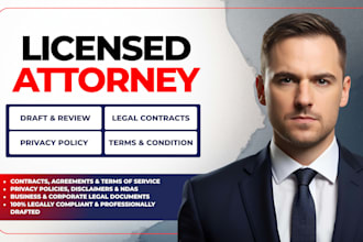 be your lawyer for legal agreements,contracts,terms and conditions,nda,lawsuits