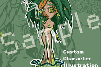 draw a fantasy plant based character in my unique style