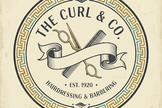 design hairdressing vintage logo