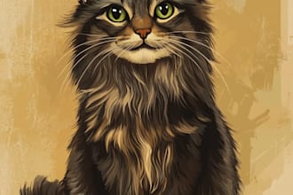 make your pet portrait into cute disney style illustration