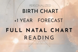 do birth chart and 1 year astrology forecast and natal chart reading