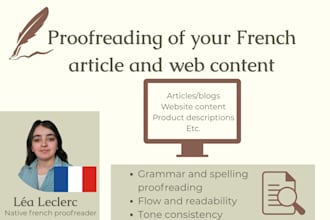 proofread your french article and web content