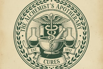 design vintage pharmacy logo