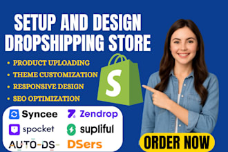 setup your drophipping store using syncee, dsers, autods, zendrop or spocket