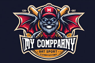 design premium vintage bat esport mascot logo t shirt design